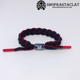 Vòng tay Ras - Đen viền đỏ dây đôi xoắn.