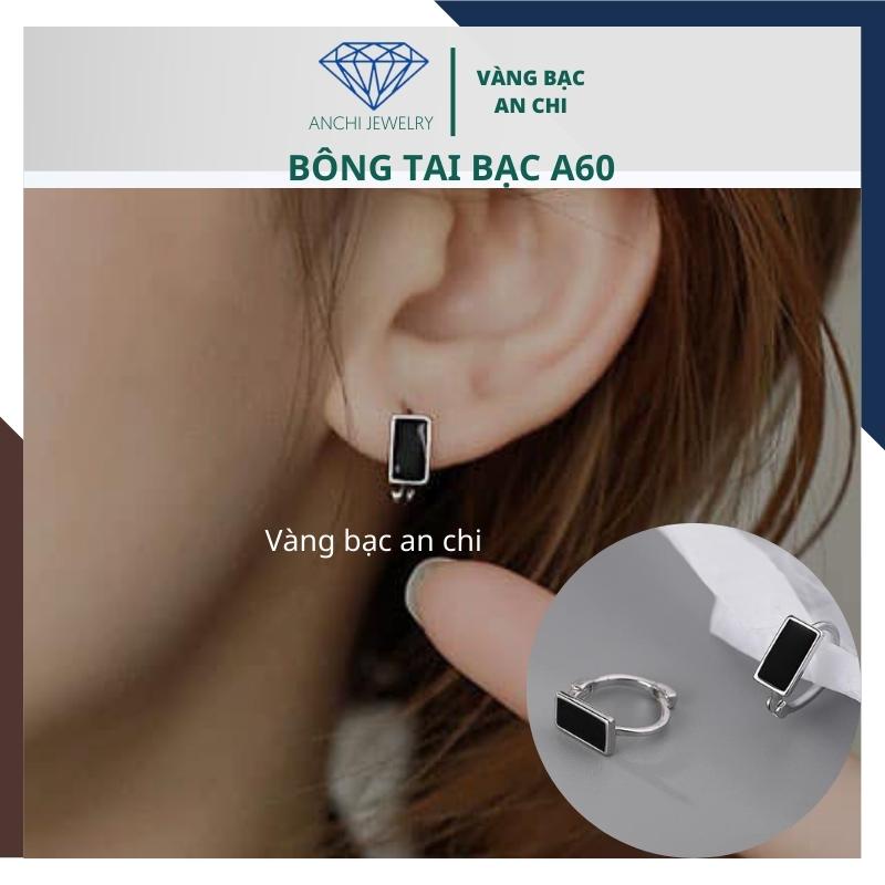 Khuyên tai nam nữ bạc tròn đính ngôi sao dài - bạc ý 925 cao cấp - Anchi jewelry , NHIỀU MẪU