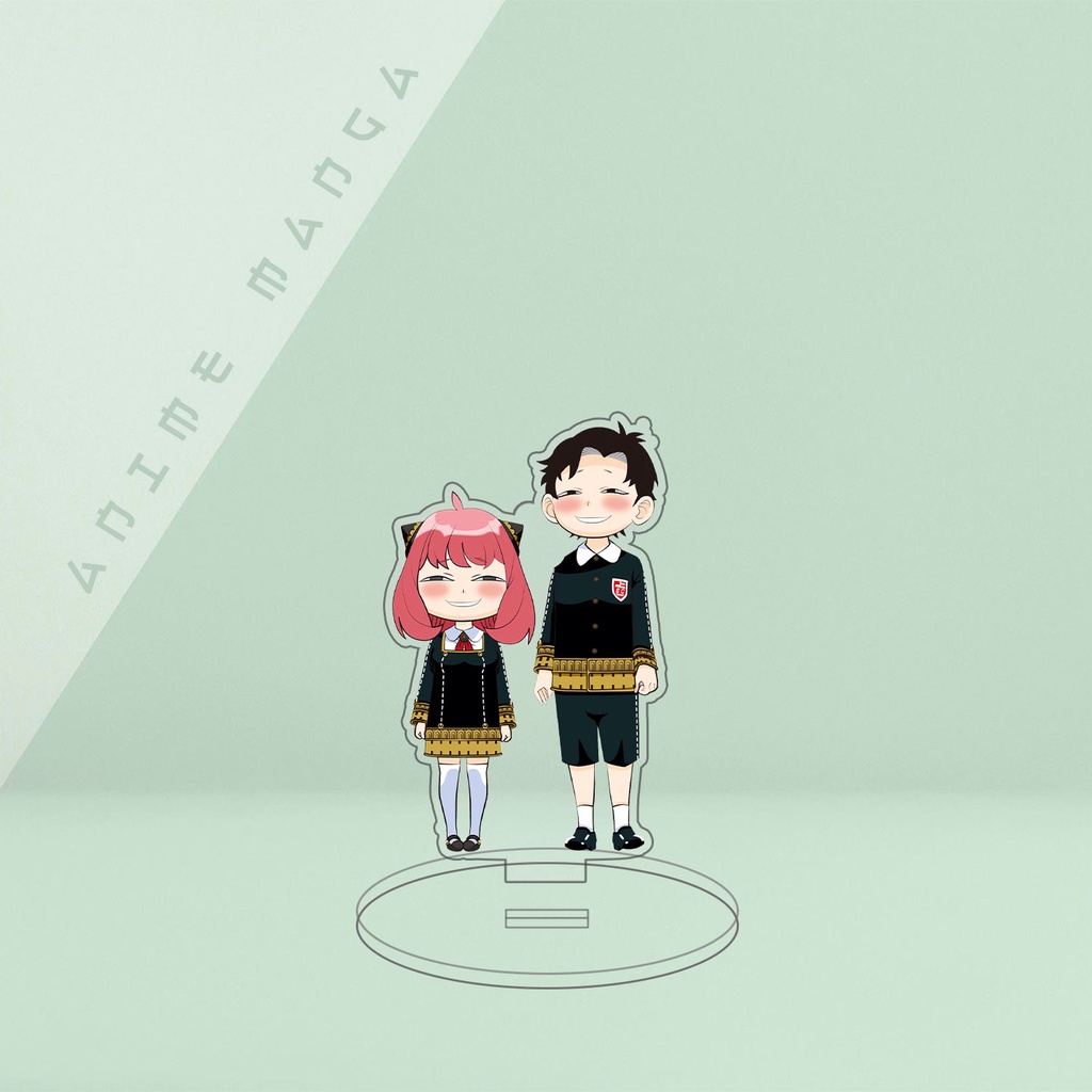 Mô hình standeestandee nhân vật anime spy x family chất liệu acrylic trang trí góc học tập bàn làm việc