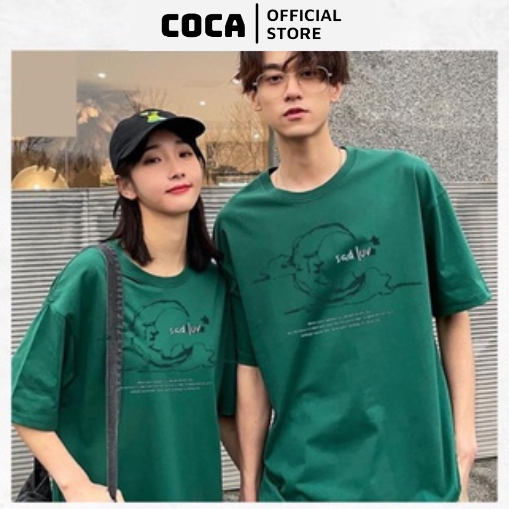 Áo thun tay lỡ unisex SAD.LUV - Áo phông nữ form rộng cho cặp đôi phong cách hàn quốc vải dày dặn