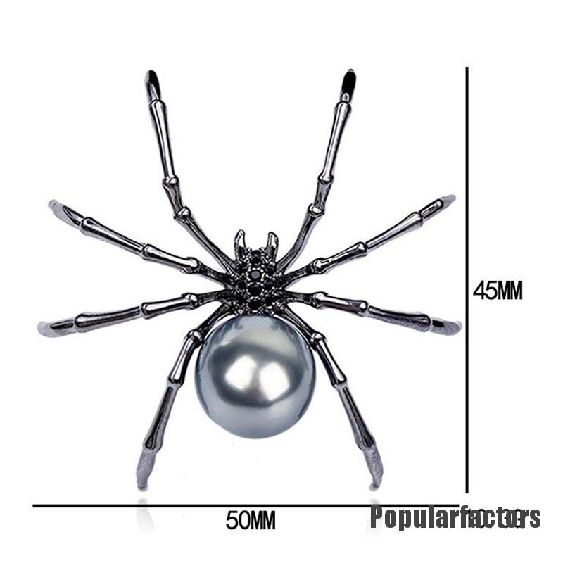 1 Ghim Cài Áo Hình Nhện Đính Ngọc Trai Nhân Tạo