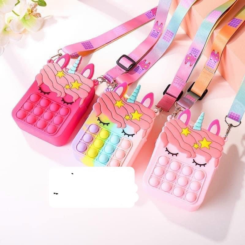 Túi Pop It Silicon Đeo Chéo Cho Bé Siêu Hot