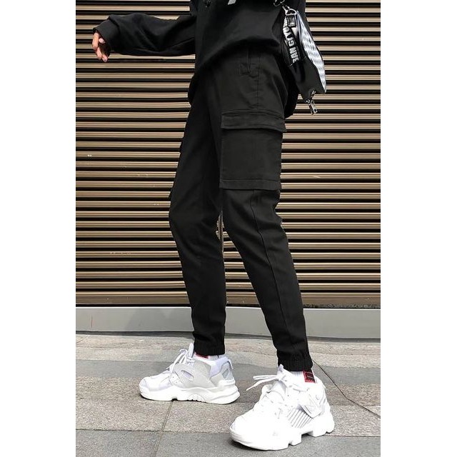 Quần thể thao nam kaki VẢI TỐT  Quần jogger phối dài trơn túi hộp bó ống Hàn Quốc mùa hè thu đẹp