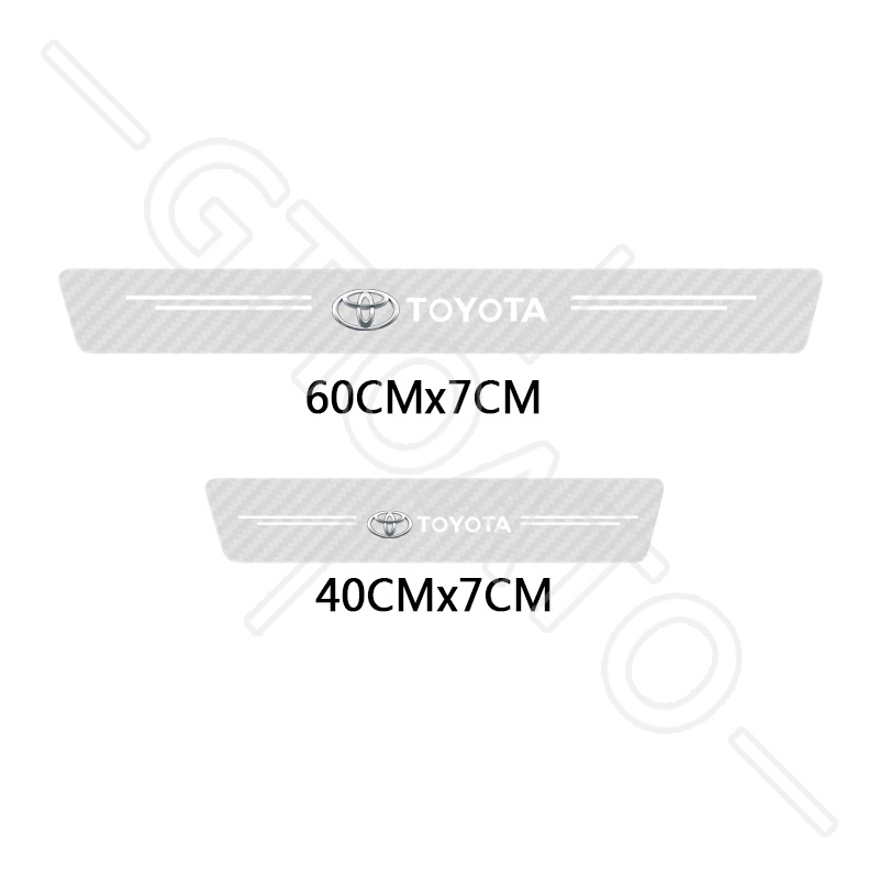 GTIOATO 4 Chiếc Trong Suốt Sợi Carbon Dán Xe Dán Cửa ô Tô DáN ChốNg XưỚC Ô Tô Bảo Vệ Cửa ô Tô Phụ KiệN Xe HơI Cho Toyota Raize Corolla Cross Vios Veloz Innova Camry Hilux Yaris Fortuner Wigo Altis RAV4 Avanza Hiace