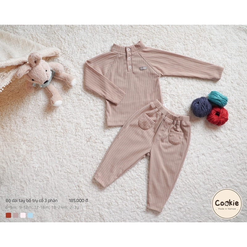 COOKIE - Bộ dài tay bổ trụ cổ 3cm