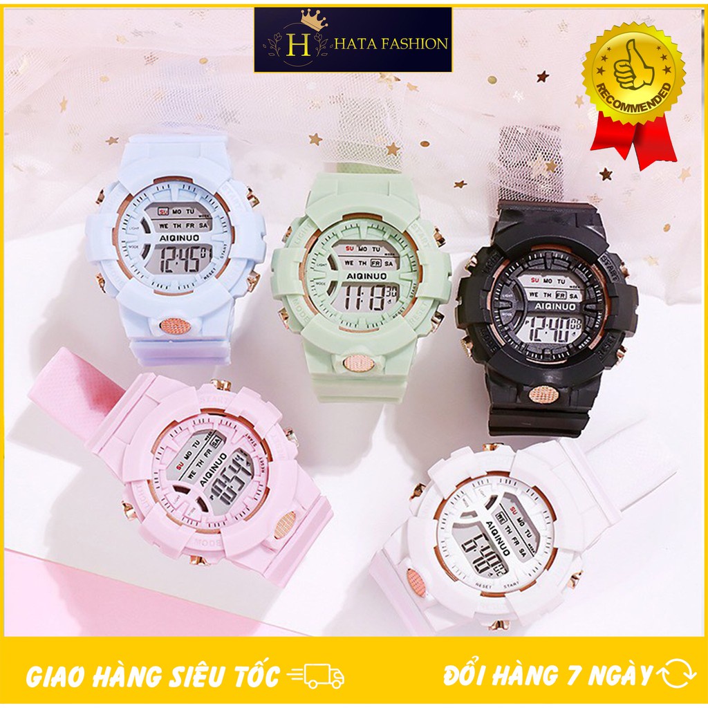 [Mã FAMARAL2 giảm 10K đơn 50K]Đồng Hồ Nữ Aosun Retro Dây Cao Su Màu Sắc 428 - Giá Sỉ