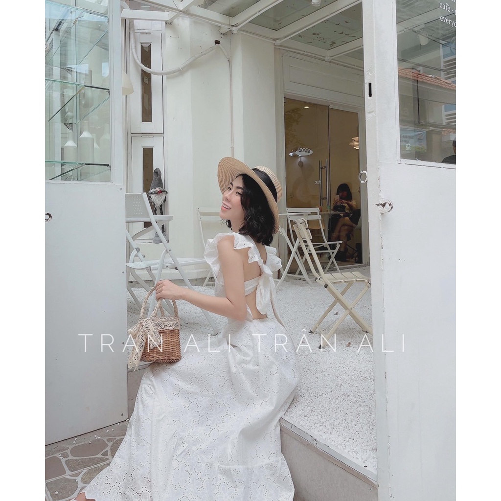 ĐÂM REN THÊU CÓ CUP CỘT NƠ LƯNG HÀNG NHẬP Ꮯɦấȶ Ꮮɨệʊ: ren thêu chuẩn + cup. Size dưới 54kg vừa. KÈm hình thật