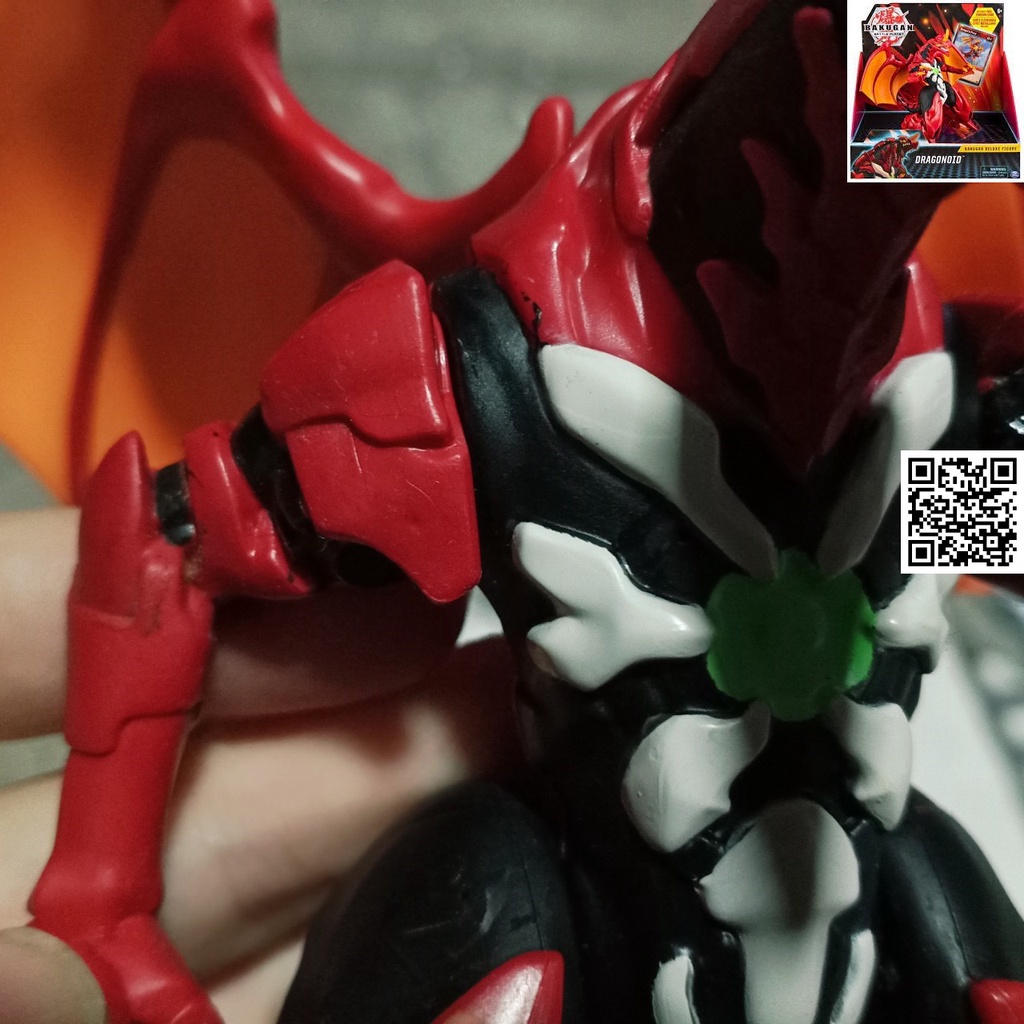 1813 Mô hình khớp lớn Chiến Binh Rồng lửa đỏ Anime BAKUGAN BATTLE PLANET DRAGONOID chính hãng có code