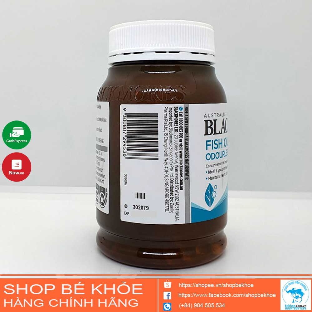 Dầu cá Blackmores Odourless fish oil Mini Caps - Dầu cá không mùi blackmores 400v Úc