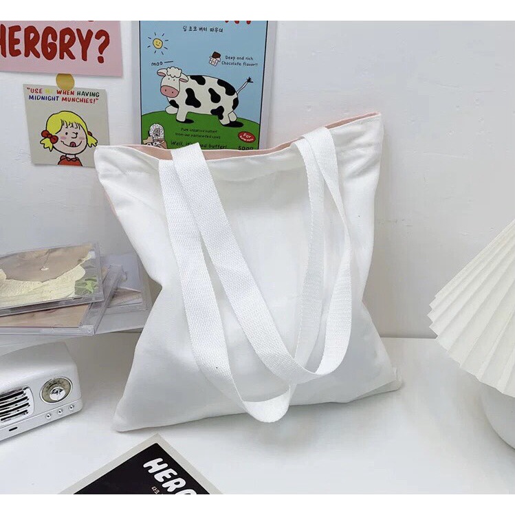 Túi vải túi tote canvas đựng đồ quần áo đeo vai thời trang nhỏ giá rẻ TV85