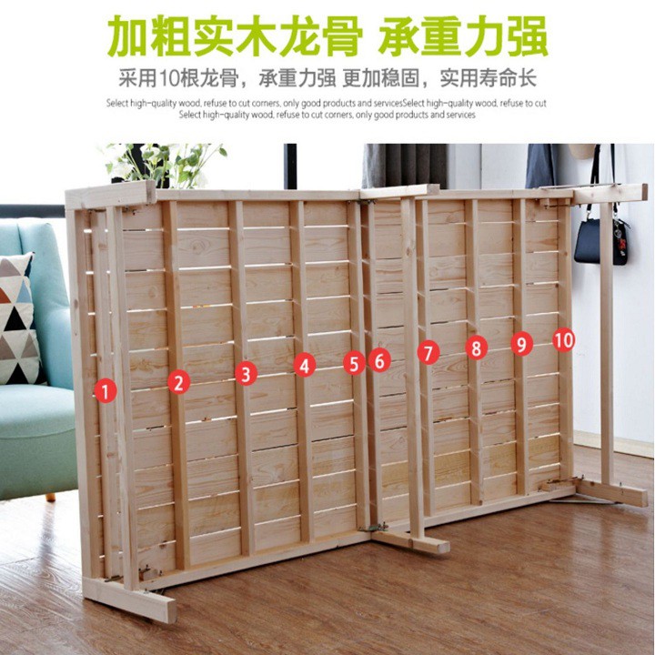 Giường ngủ gỗ thông cỡ lớn có thể xếp gọn (Nhập Khẩu Nguyên Kiện) | BigBuy360 - bigbuy360.vn