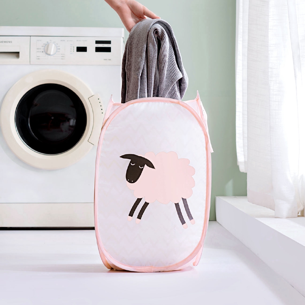 Giỏ vải lưới đựng quần áo giặt đa năng họa tiết hoạt hình