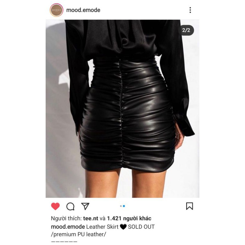 Thanh lý/ Pass chân váy da Mood.emode