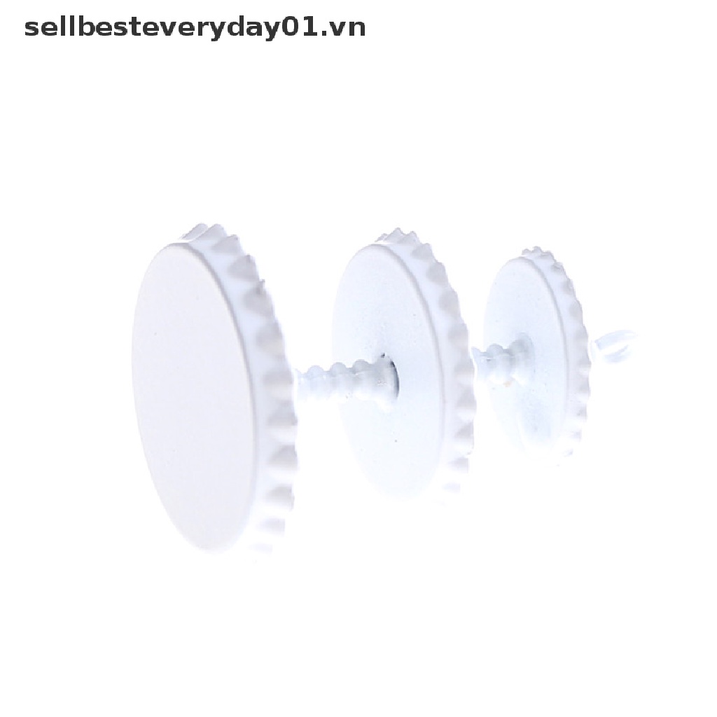 (Toy * *) Giá Đỡ Bánh Kẹo Tráng Miệng 3 Tầng Bằng Kim Loại Màu Trắng 1 / 12 Trang Trí Nhà Búp Bê