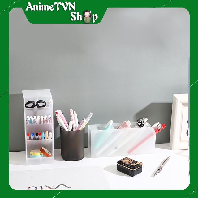 Kệ đựng bút viết Anime Manga đa năng bằng nhựa mini 4 tầng để bàn 2 Loại lớn nhỏ (Nhiều màu sắc)