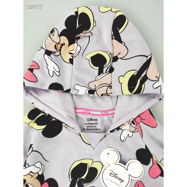 Bộ nỉ Minmie tím cho bé gái sz 0-3y