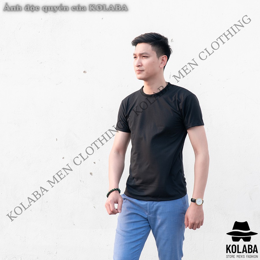 Áo Thun Unisex T01 KOLABA phông trơn nam nữ tay Ngắn oversize form vừa 4 màu