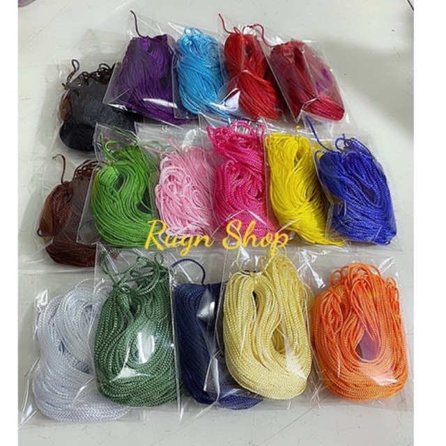 20m dây dù mềm thắt vòng, xỏ hạt size 0.8mm