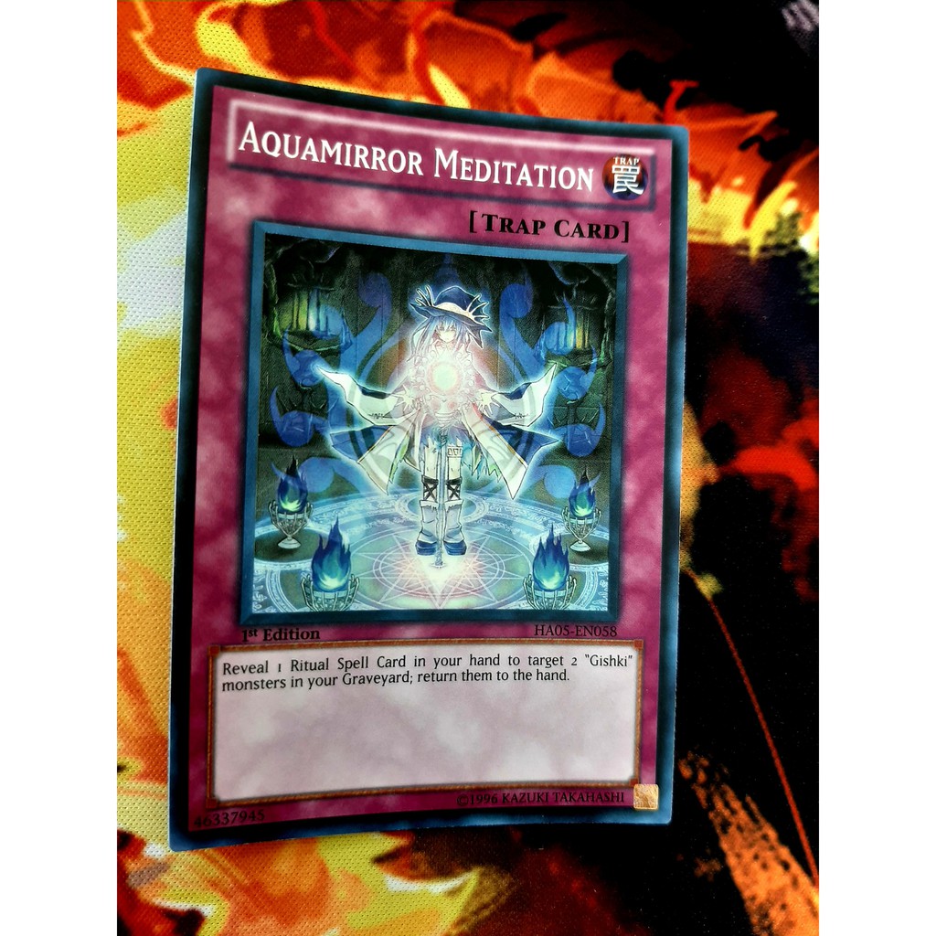 Thẻ Bài Yugioh Mint90 Trap -Aquamirror Meditation - HA05-EN058 - Super
