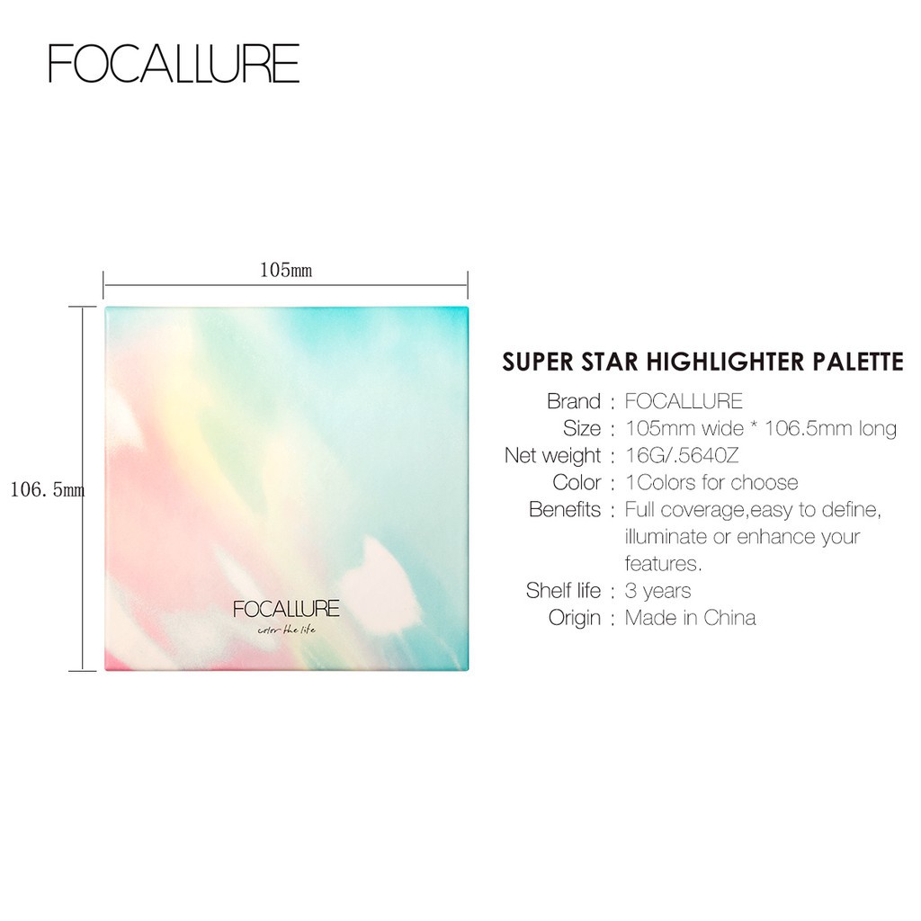 Phấn bắt sáng FOCALLURE 4 màu ánh nhũ | BigBuy360 - bigbuy360.vn