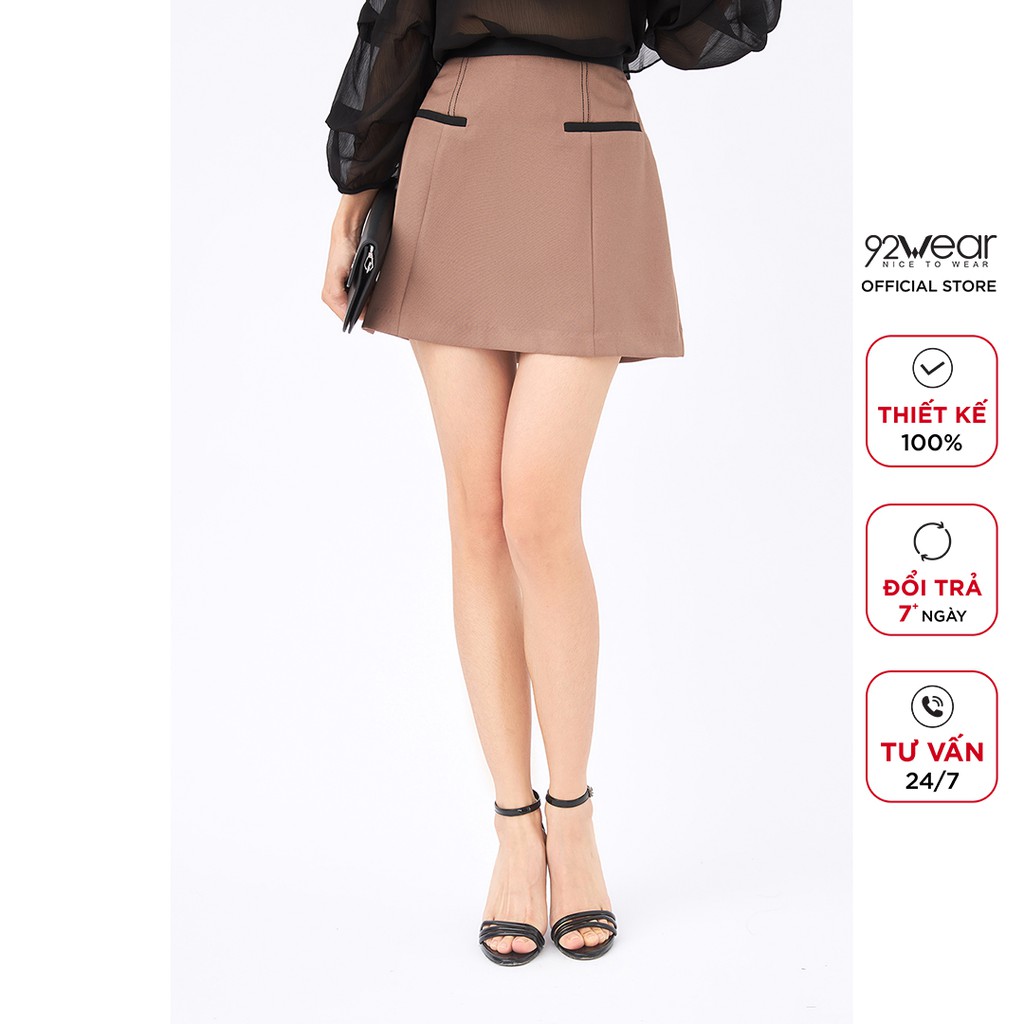 Chân váy ngắn 92WEAR dáng A phối túi JAW0986 | BigBuy360 - bigbuy360.vn
