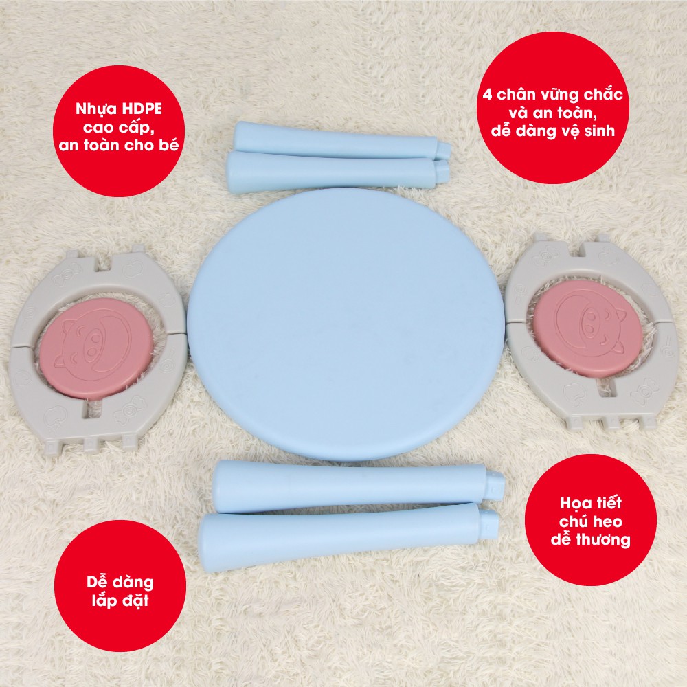 Bộ bàn ghế cho bé ngồi chơi, ngồi tập vẽ Toyshouse - Royalcare - RT01B