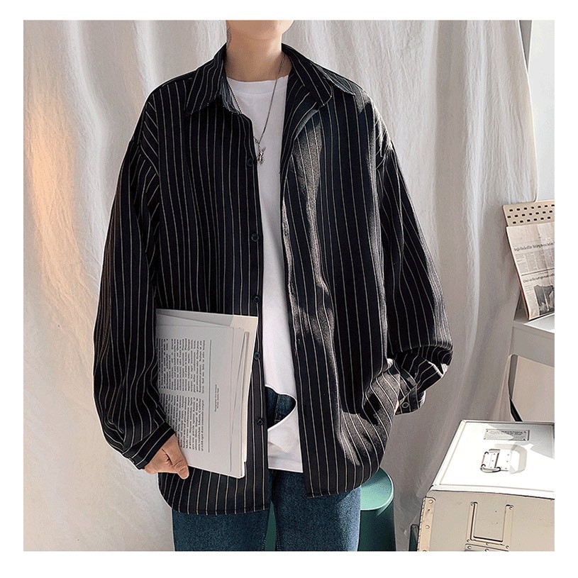 ÁO SƠ MI NAM KẺ SỌC PHONG CÁCH HÀN QUỐC