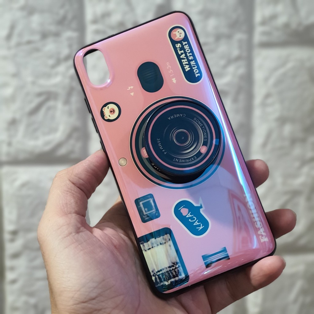 Ốp lưng Xiaomi Redmi 7A hình máy ảnh kèm giá đỡ và dây đeo