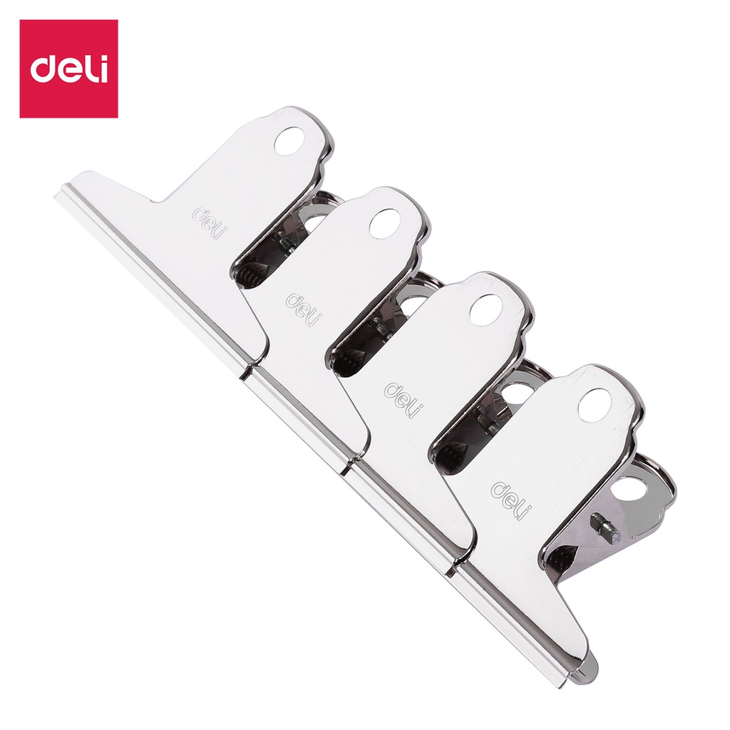 Kẹp 76mm Deli, Bạc - 9533 4 chiếc/túi