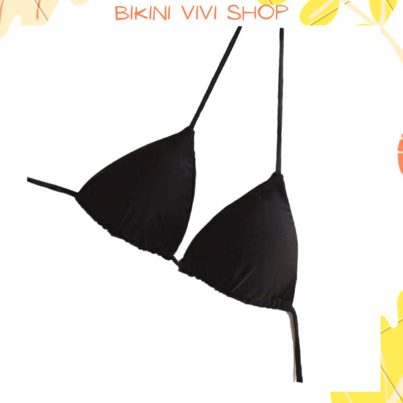 Bikini Lẻ, Áo Bơi Nữ Mút Mỏng Màu Đen Đi Biển Vivi Shop