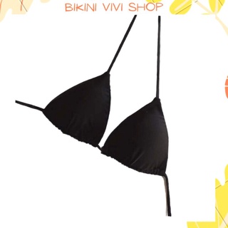 Bikini Lẻ, Áo Bơi Nữ Mút Mỏng Màu Đen Đi Biển