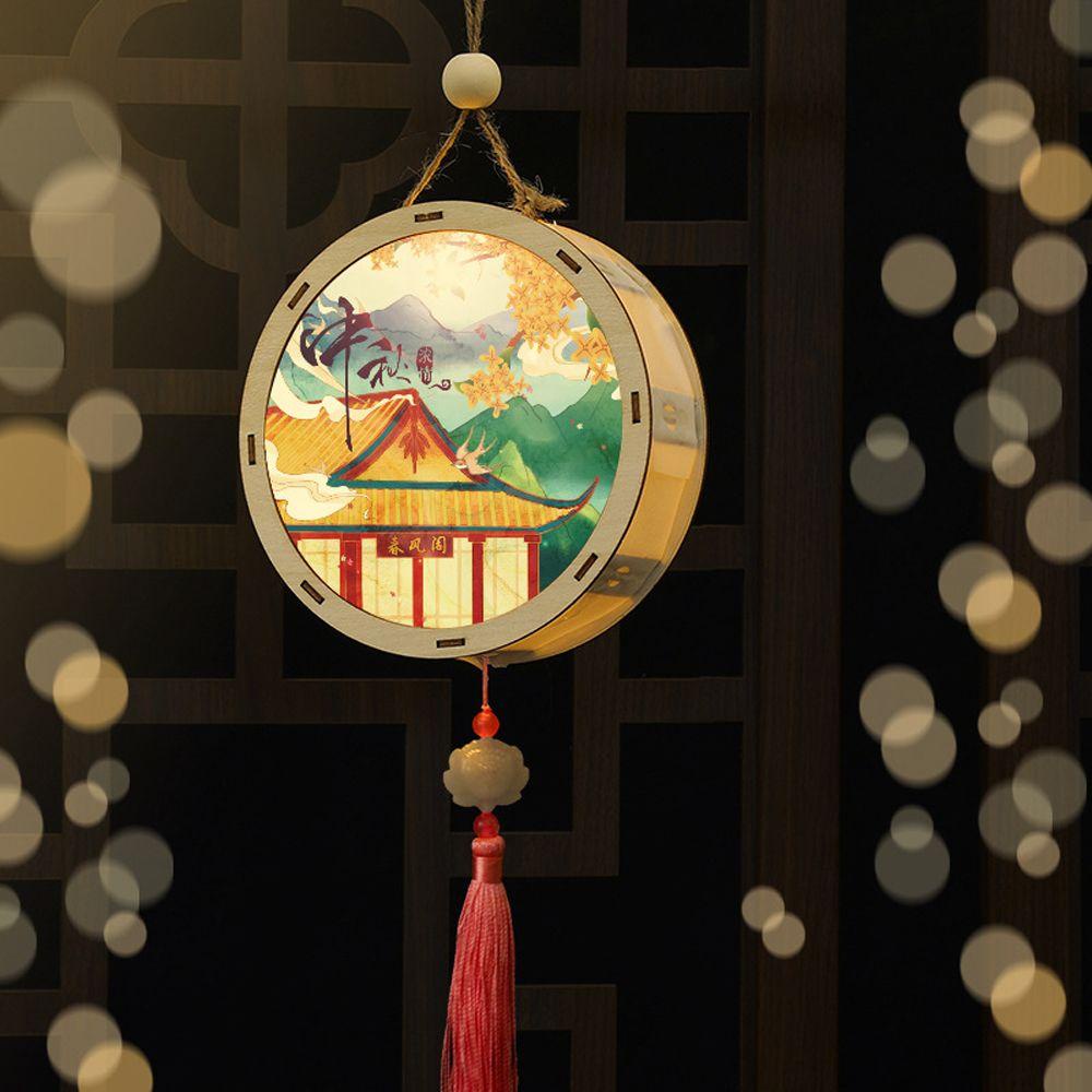 Lồng Đèn Bằng Gỗ Thủ Công Hình Thỏ Phong Cách Trung Hoa