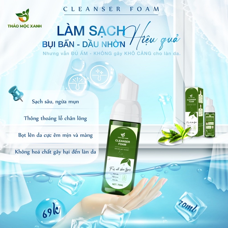 Sữa rửa mặt thảo mộc xanh