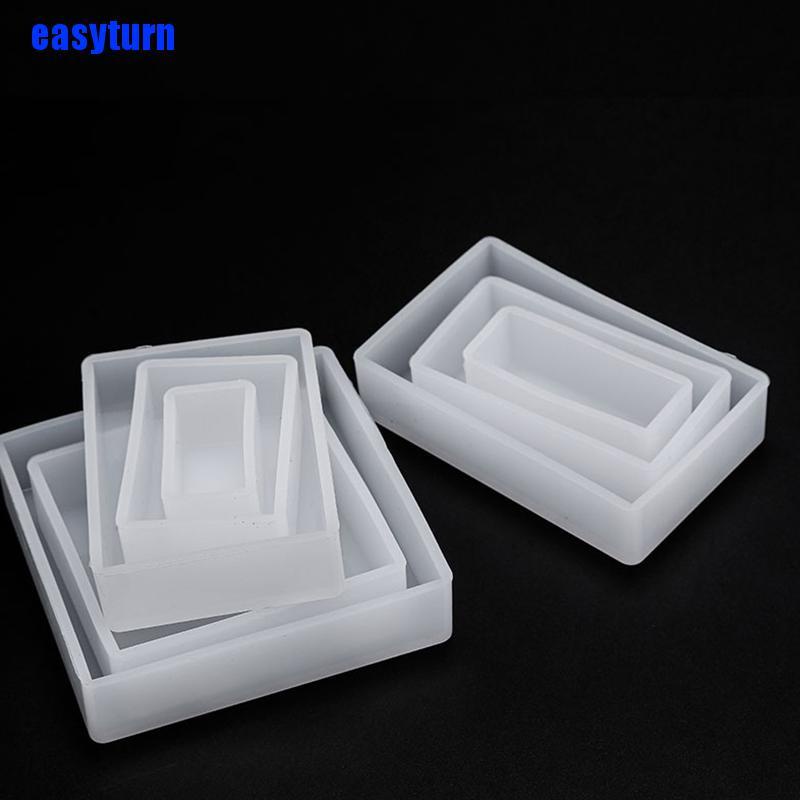 Khuôn silicon hình chữ nhật/vuông tiện dụng làm vật dụng từ nhựa resin epoxy