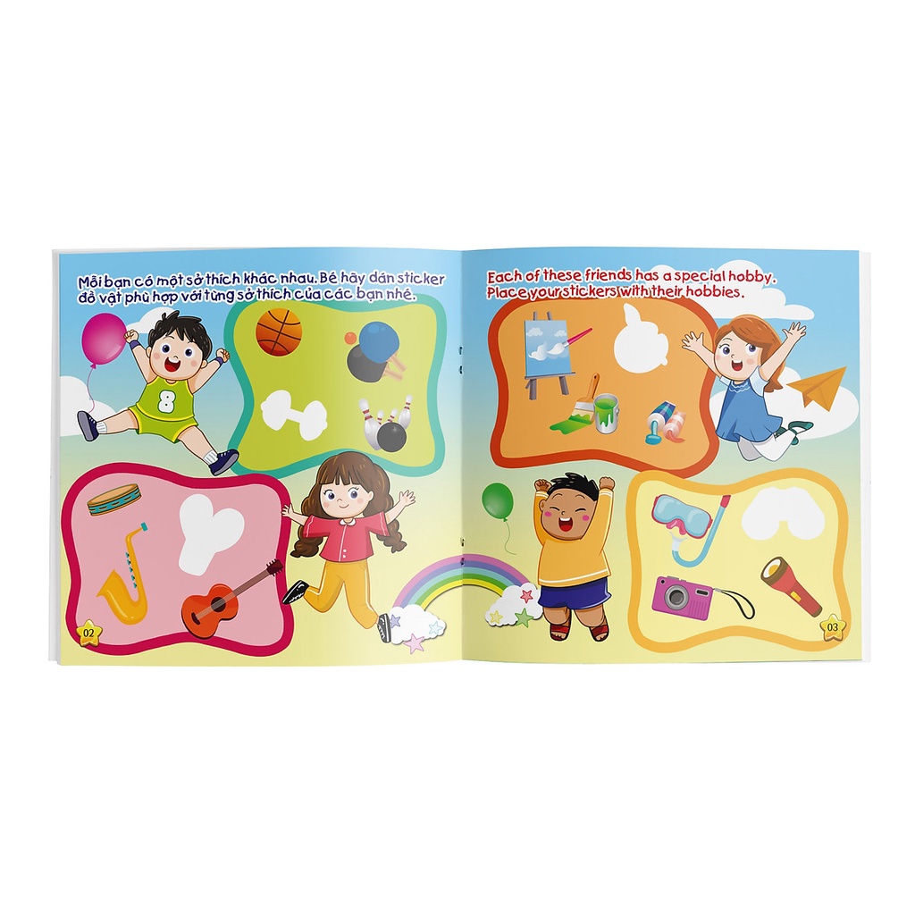 Sách - Combo 3 cuốn: Miếng dán Thông minh cho bé Phát triển tư duy IQ - My First Sticker Book