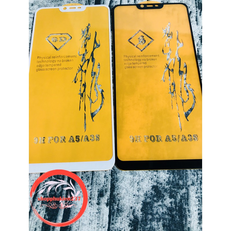 [Freeship toàn quốc từ 50k] KÍNH CƯỜNG LỰC 6D OPPO A3S , A5 KÍNH FULL MÀN 6D CAO CẤP