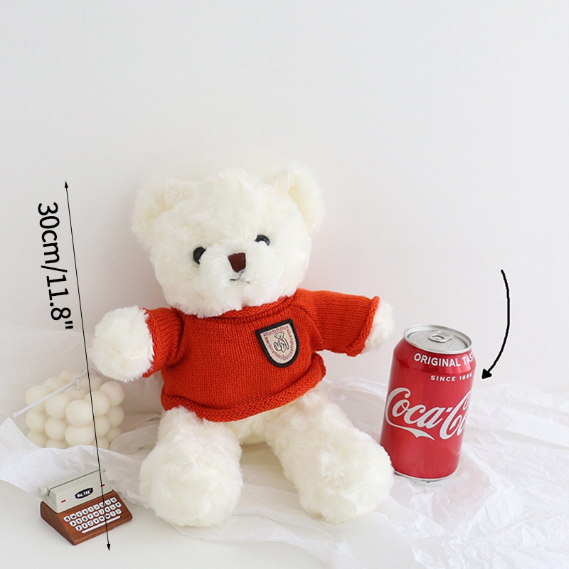 Gấu bông teddy cao 30cm/ Túi đựng quà/ Dây đèn dễ thương