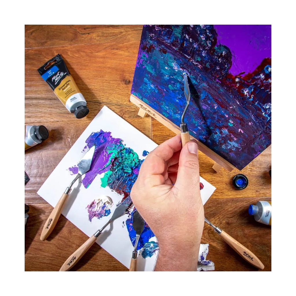 Bay vẽ, xúc màu, pha trộn màu bộ 5 cây Mont Marte - Hoạ cụ Gia Huy