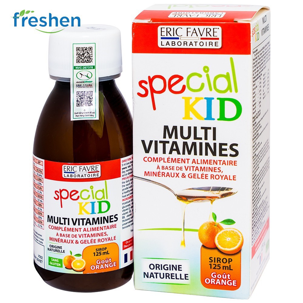 Siro Bổ sung vitamin và khoáng chất, tăng cường sức đề kháng cho trẻ Special Kid Multivitamines - Nhập khẩu Pháp (125ml)