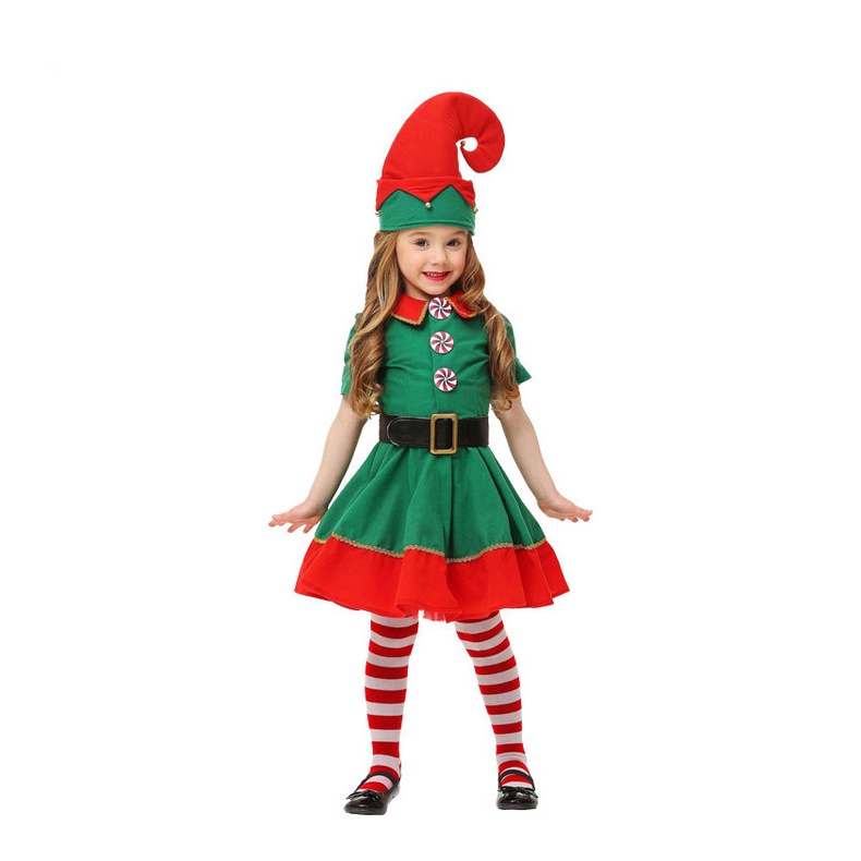 Bộ Đồ Hóa Trang Elf Giáng Sinh Mới Cho Trẻ Em Và Người Lớn