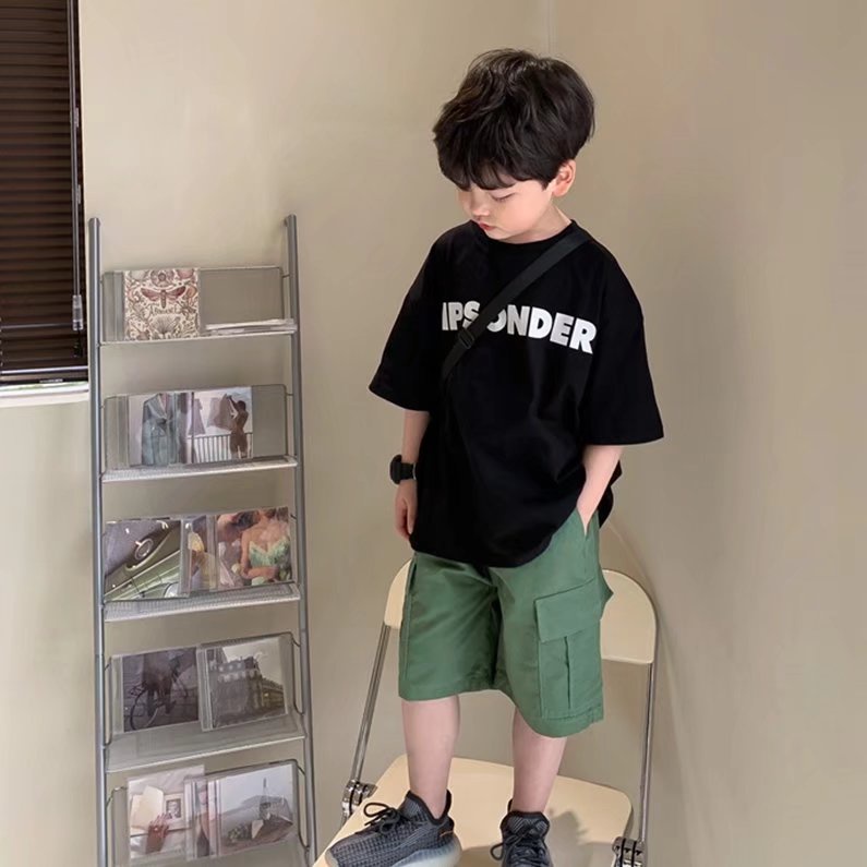 Áo thun BXPB tay ngắn in họa tiết chữ cái thời trang mùa hè size lớn dành cho trẻ em