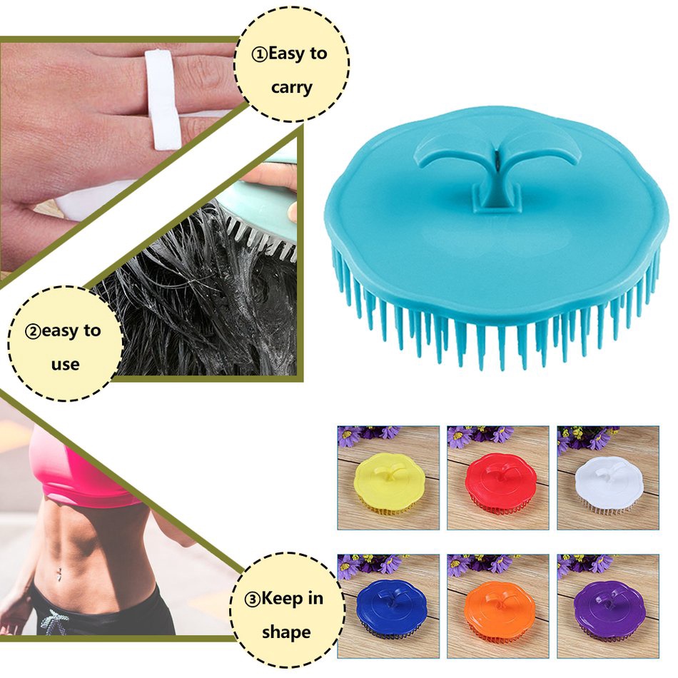 1 Bàn Chải Nhựa Mát Xa Da Đầu Khi Tắm