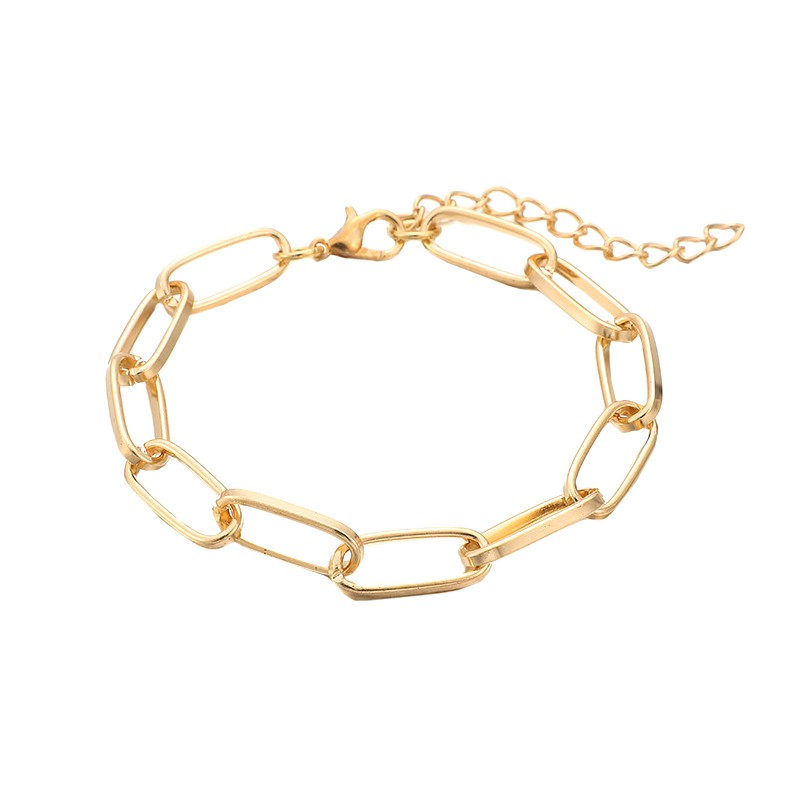 Bộ 3 Vòng Tay Hợp Kim Mạ Vàng/Bạc Kiểu Dáng Hình Học Xinh Xắn Cho Nữ