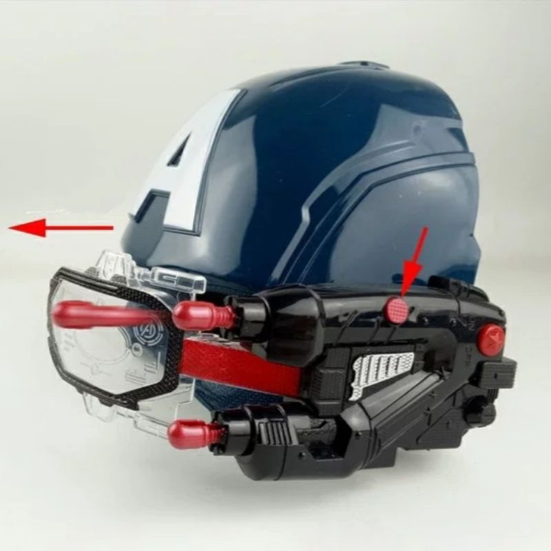 Mặt Nạ Hoá Trang Đội Trưởng Mỹ Marvel, Mặt Nạ Captain America Có Đèn Và Bắn Được