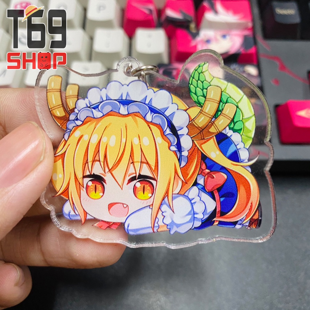 Móc khóa mica anime Miss Kobayashi's Dragon Maid (In 2 mặt khác nhau)