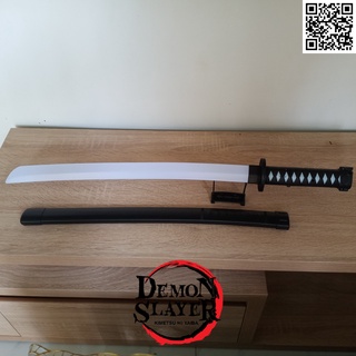 Đồ chơi katana mo hình kiem nhua trang không led Kimetsu no Yaiba 50Cm 1892