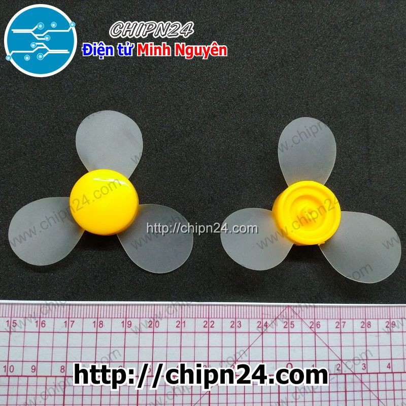 [1 CÁI] Cánh Quạt 72MM 3 Cánh Trục 2MM