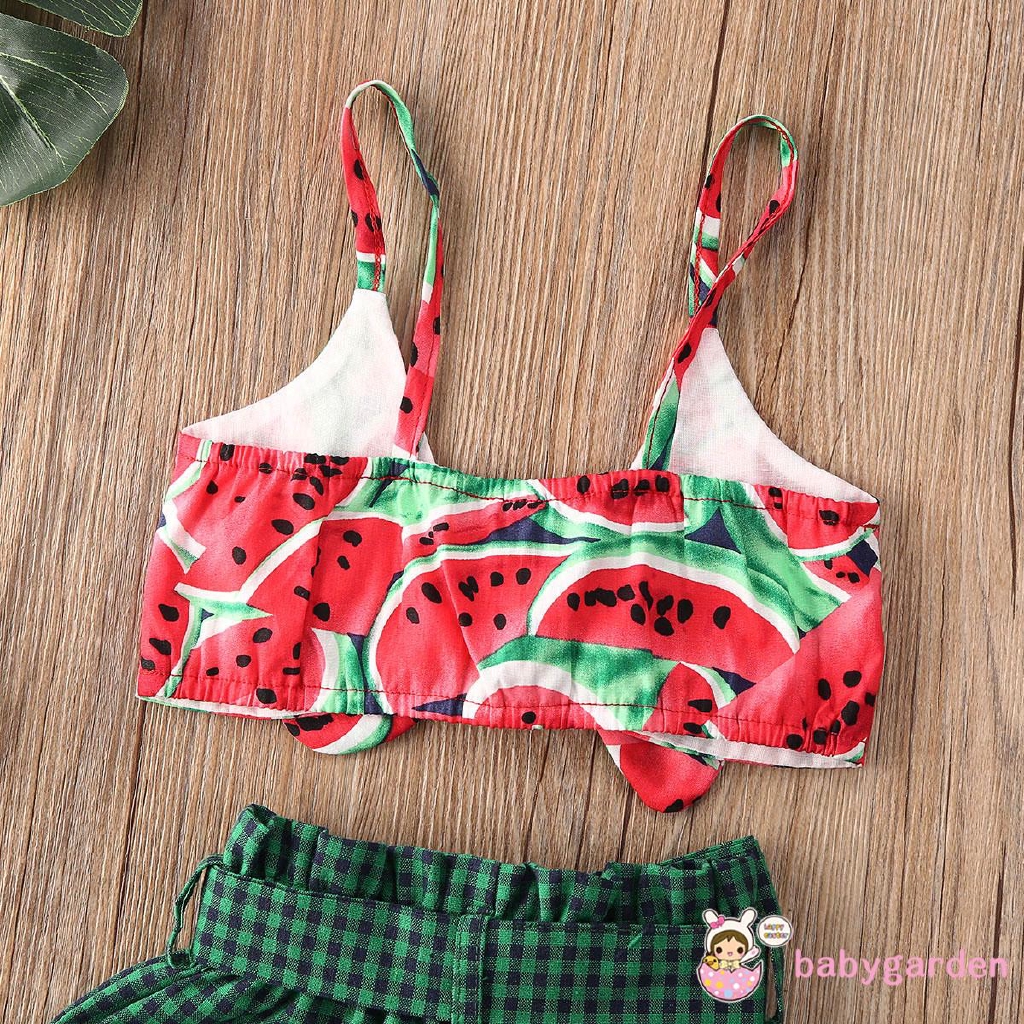 Set áo hai dây + quần ngắn cho bé gái 1-4 tuổi