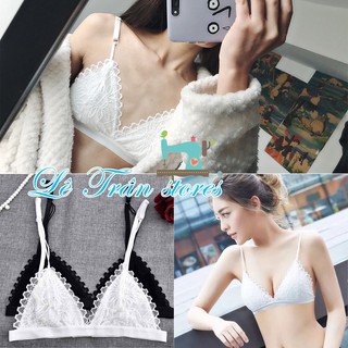 Áo lót Bralette không mút không gọng sexy chất ren mềm mại thoải mái có khóa điều chỉnh Áo Bra giá rẻ