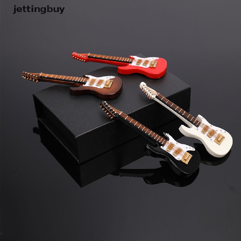 Mô hình đàn guitar điện JETTING mini kèm hộp đựng có giá đỡ